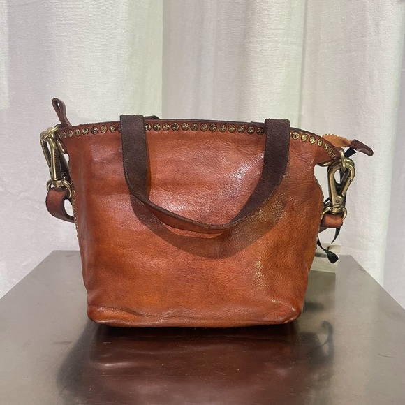 Campomaggi Riveted Handbag in Cognac - Picture 1 of 3